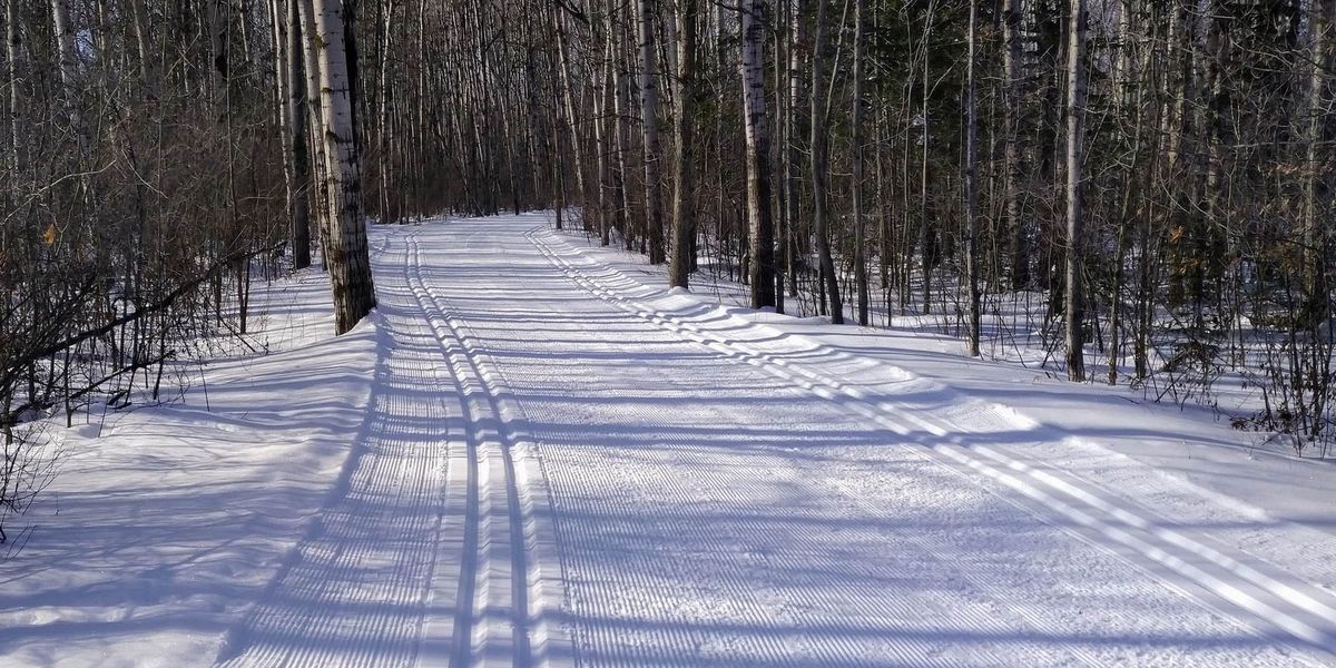 Groomed winter trail